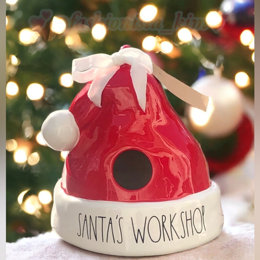 New Rae Dunn Santa’s workshop bird house